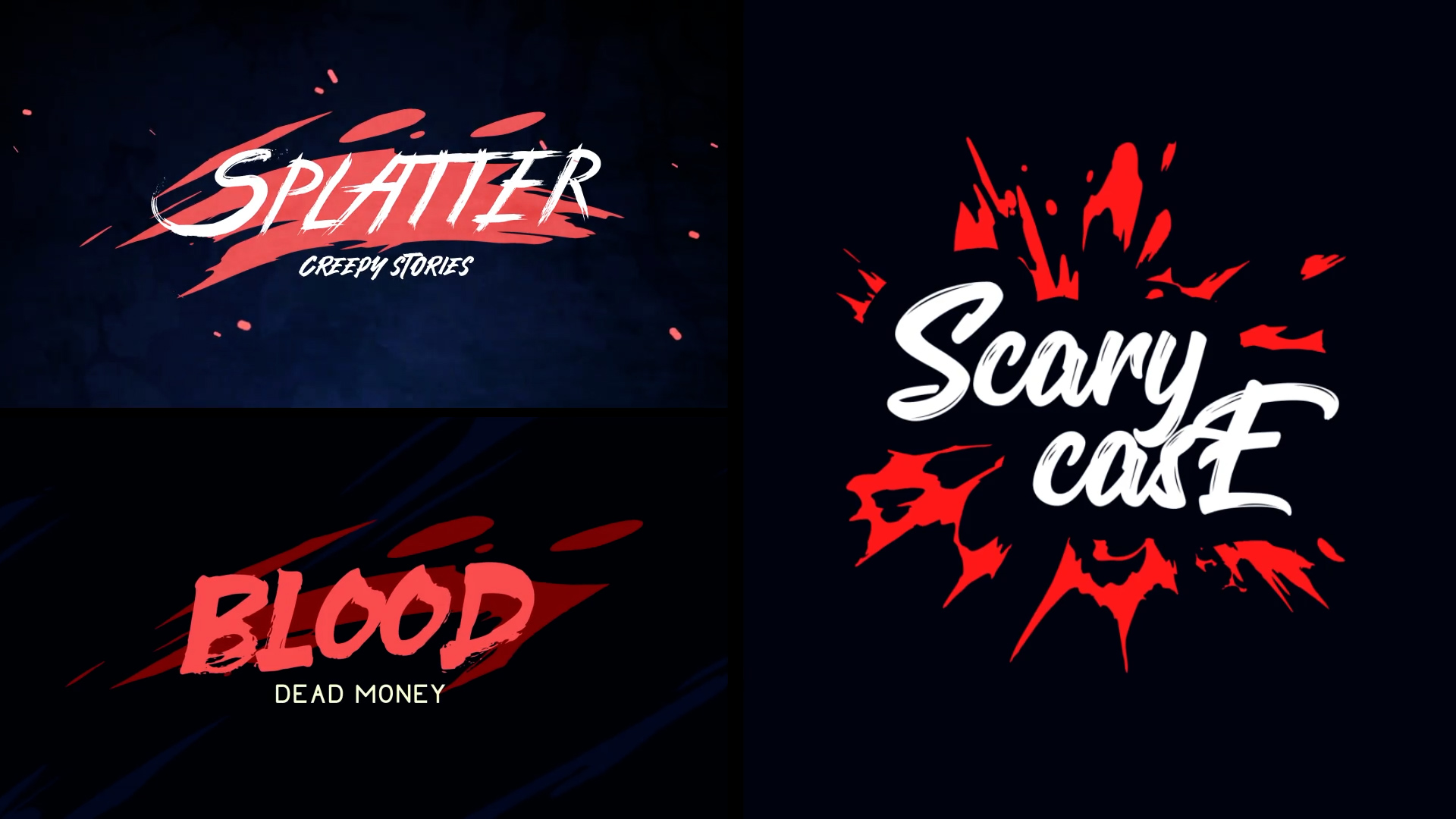 Horror Blood Splatter Opener [After Effects] 49002072 Videohive - Free Download After Effects Template