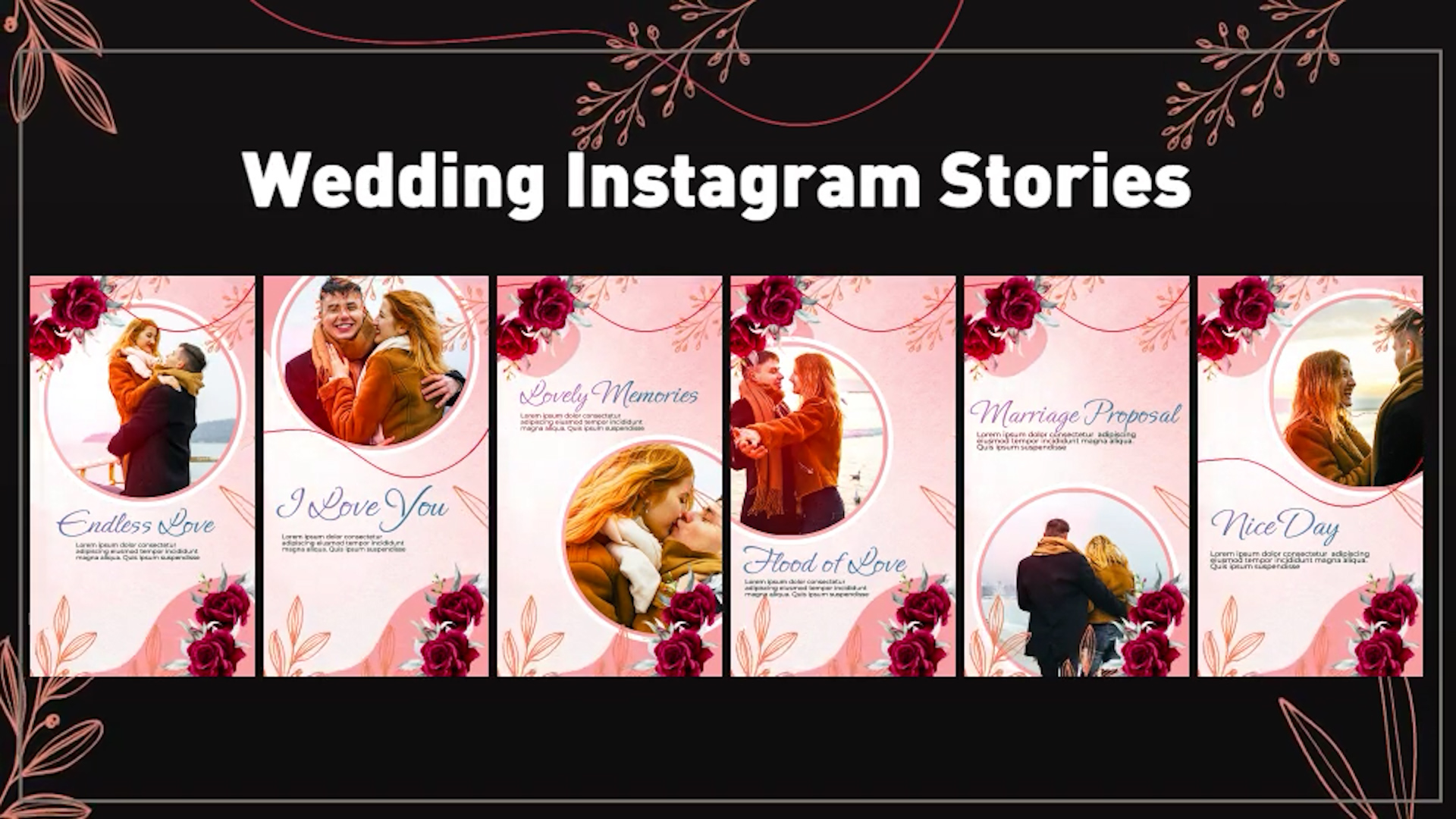 Wedding Instagram Stories 47990282 Videohive - Free Download After Effects Template After Effects CC, CS6 | No Plugin | 1920x1080 | 149 MB