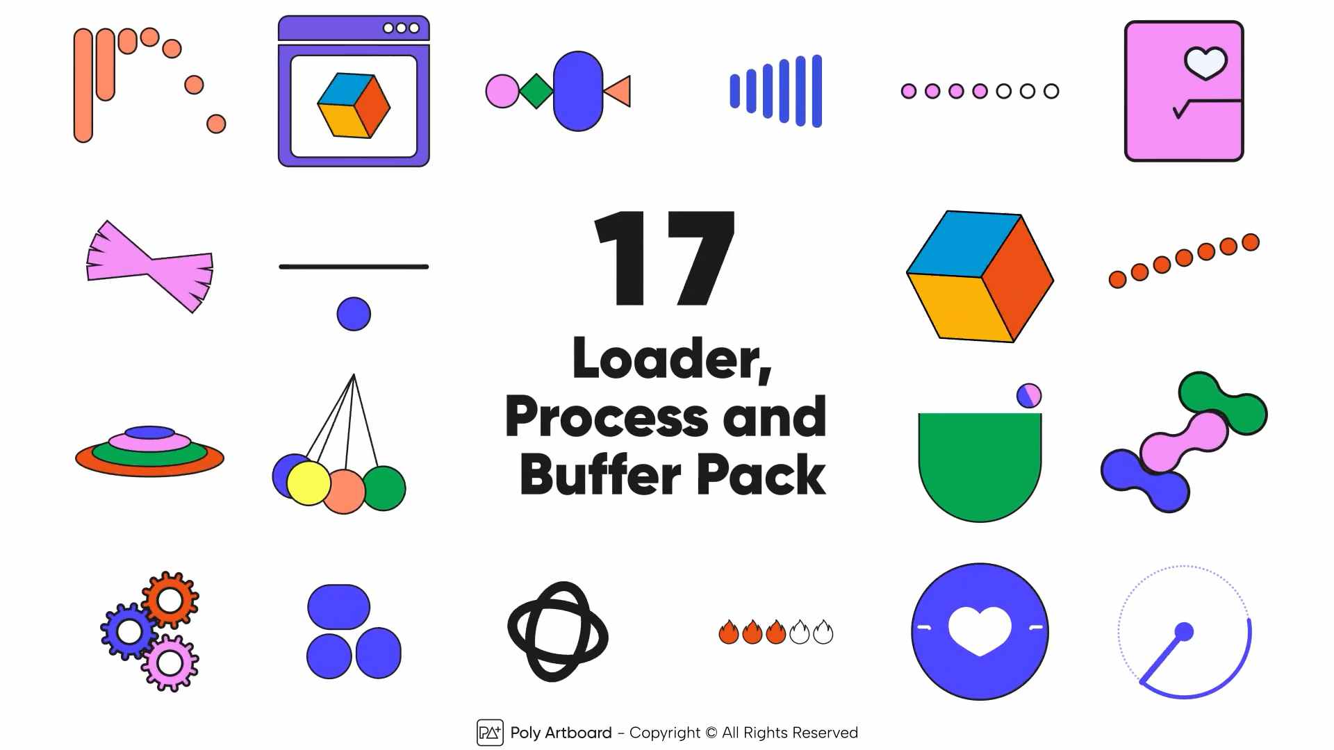 Loader, Process and Buffering Icon Pack for After Effects 49719617 Videohive - Free Download After Effects Template