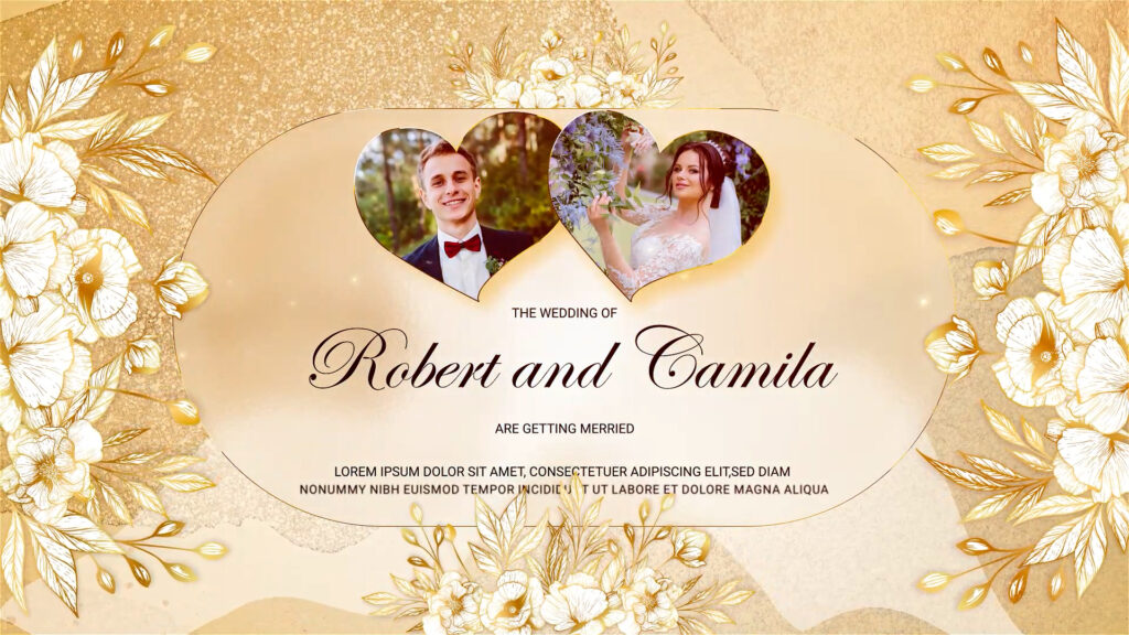 VIDEOHIVE Golden Wedding Invitation